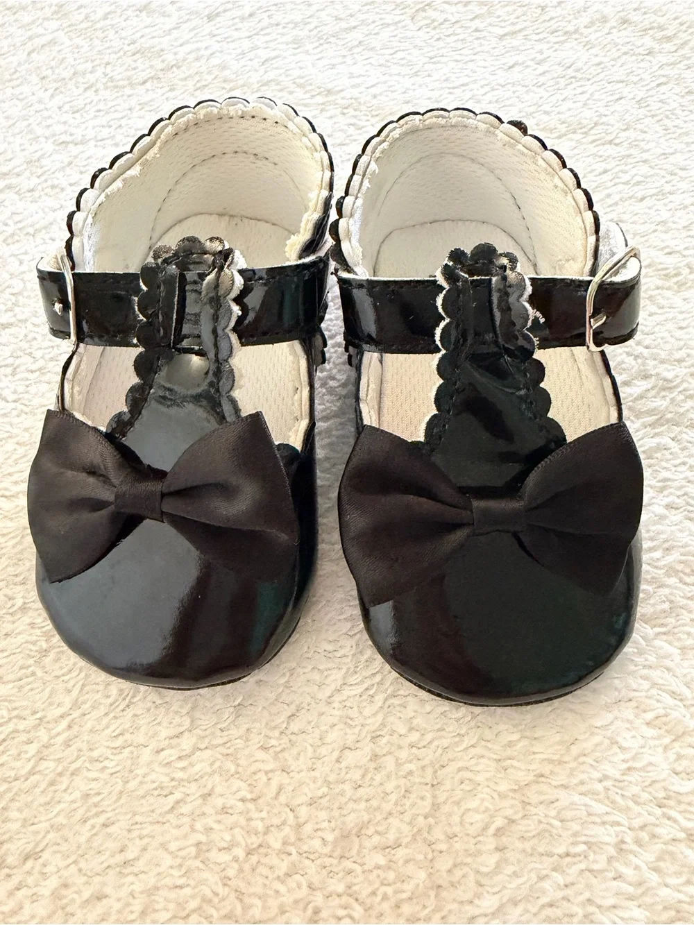 Baby Phat Black Patent Bow Toddler Mary Janes Size 6-12M